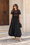 Falda Globo Negra