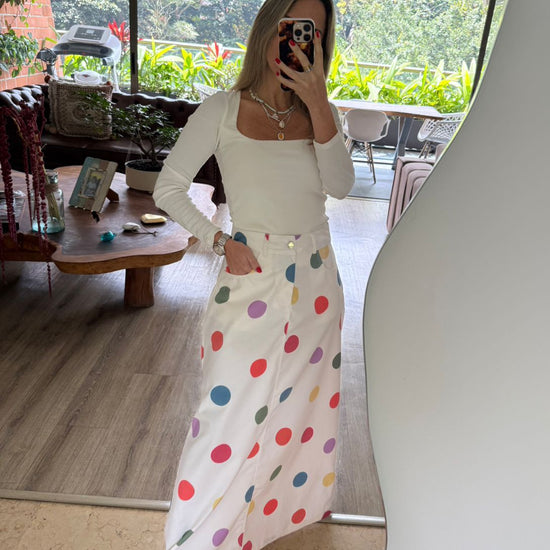 Falda Marfil Confeti 