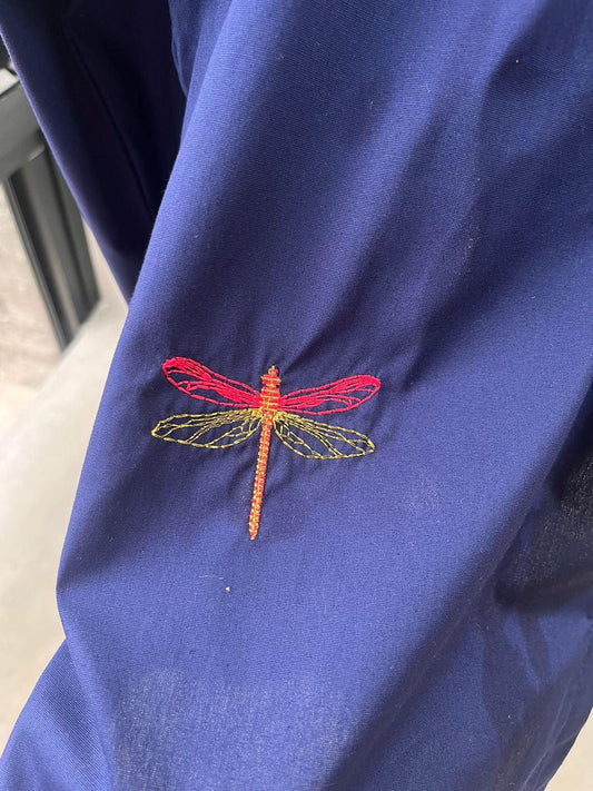 Camisa Azul Libélulas Oversize - Gracies