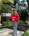 Sweater Nubes Rojo Abierto - Golden Hearts