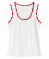 Tank Top Bordado Rojo 