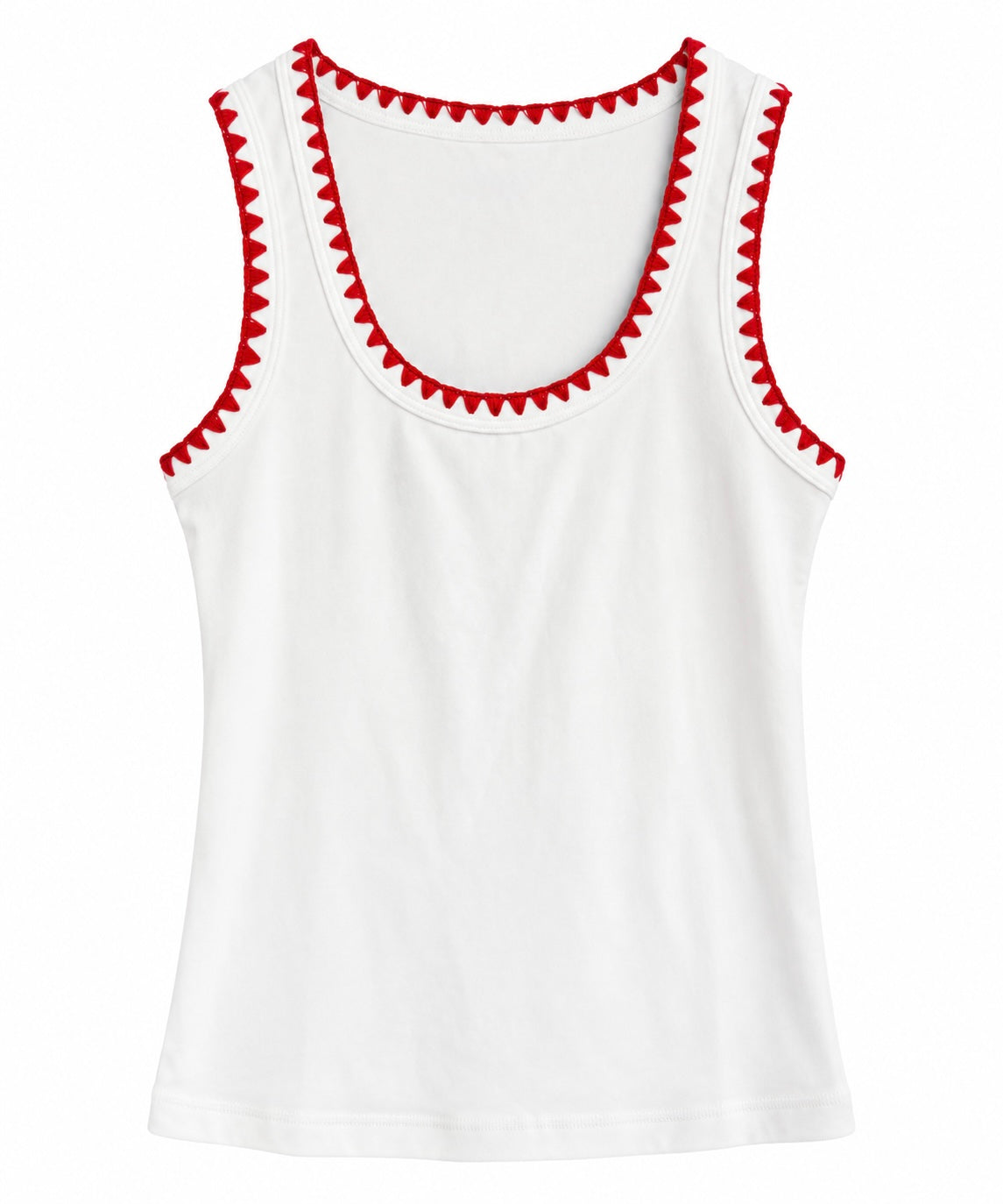 Tank Top Bordado Rojo 
