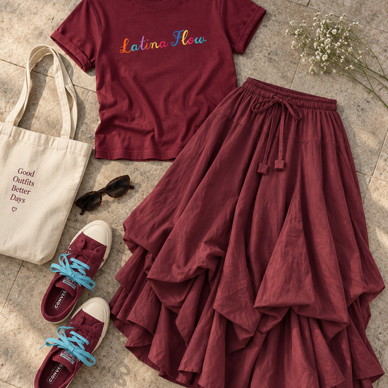 Camiseta Latina Flow Vino 