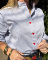 Camisa Azul Chambray Hearts