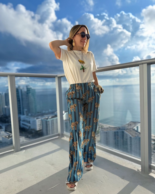 Pantalón Tigres Rayas Azul