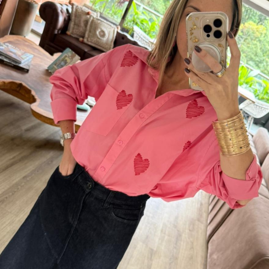 Camisa Oversize Huellas del Corazon - Gracies