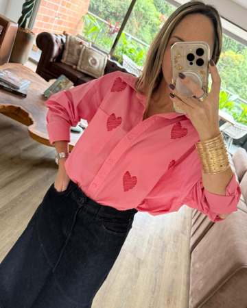 Camisa Oversize Huellas del Corazon - Gracies