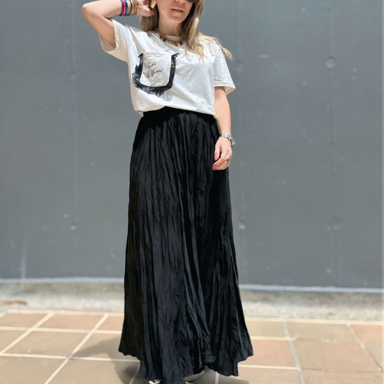 Falda Plisada Negra 