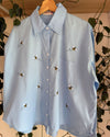 Camisa Abejas Azul Oversize