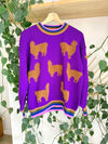 Sweater Llamas Morado