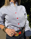 Camisa Azul Chambray Hearts