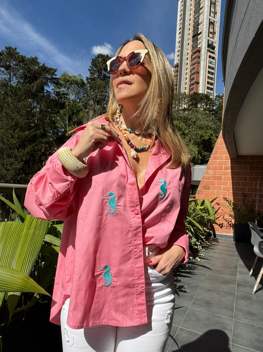 Camisa Caballitos de Mar Oversize