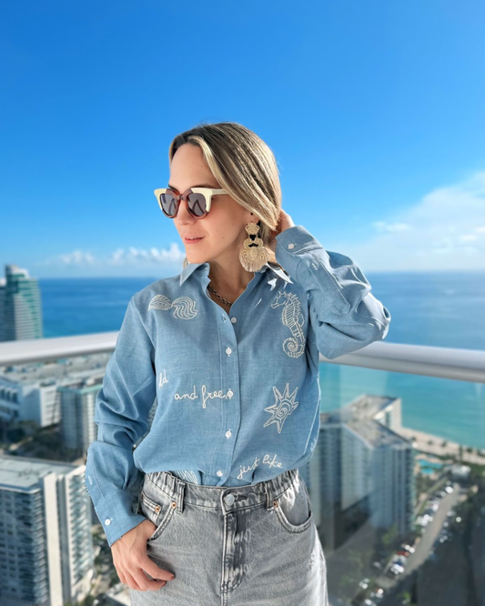 Camisa Like the Sea