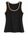 Tank Top Bordado Negro