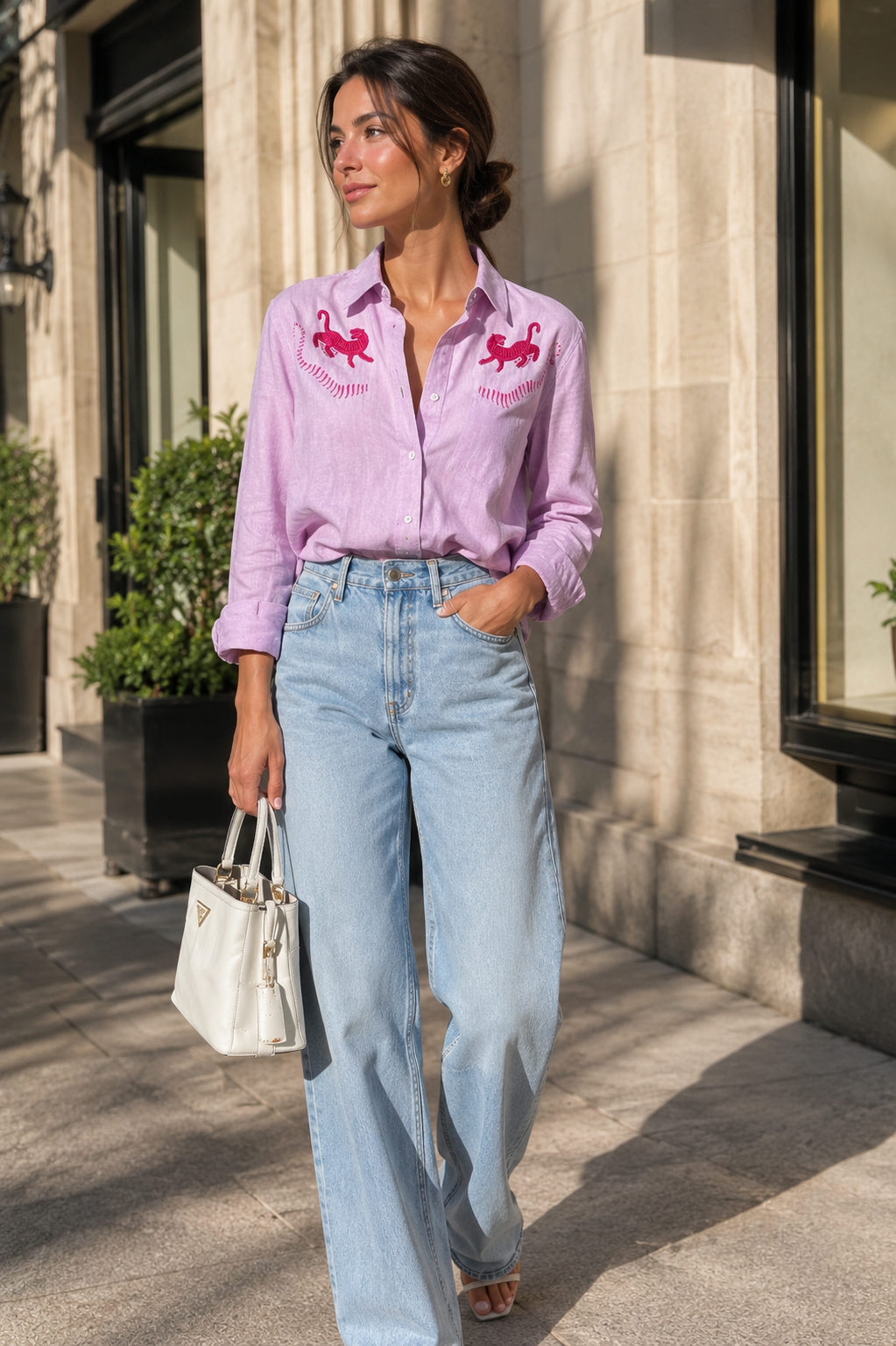 Camisa Uva Chambray Tigres Infinito 