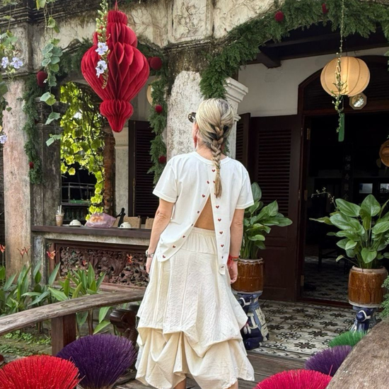 Falda Tailandia Marfil (envío 3 días hábiles) 