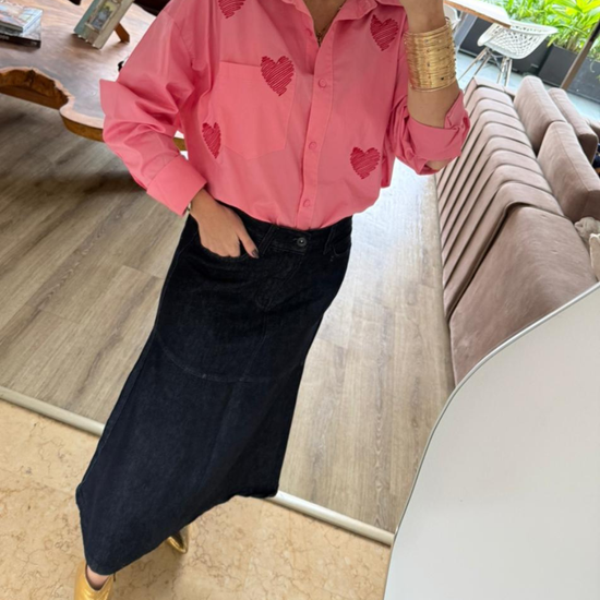 Camisa Oversize Huellas del Corazon - Gracies