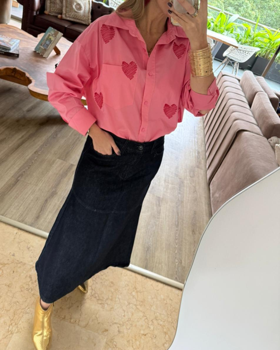 Camisa Oversize Huellas del Corazon - Gracies