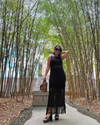 Vestido Negro Hilos (envío 3 días hábiles) 
