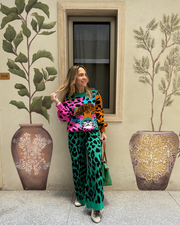 Pantalon Verde Animal Print