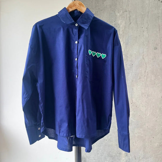Camisa Azul Amore Oversize - Gracies
