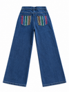 Jean Azul Bolsillos Bordados