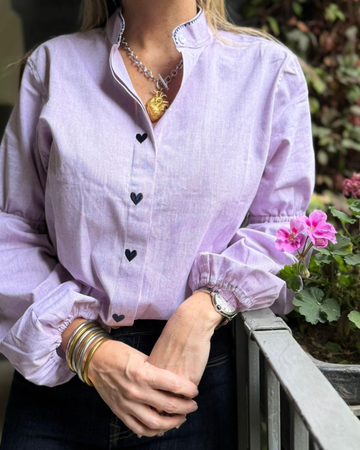 Camisa Vino Chambray Hearts