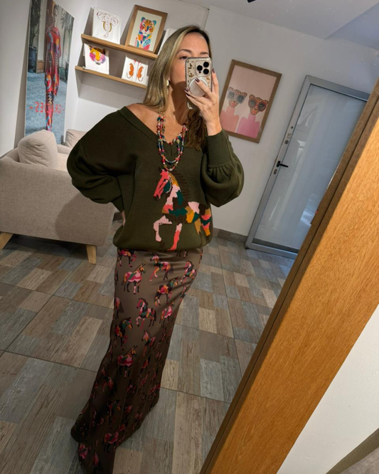 Falda Caballos Fluida