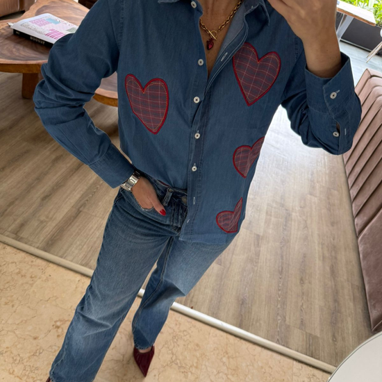 Camisa Índigo Hearts 