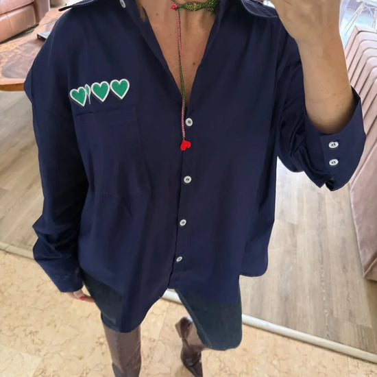 Camisa Azul Amore Oversize - Gracies