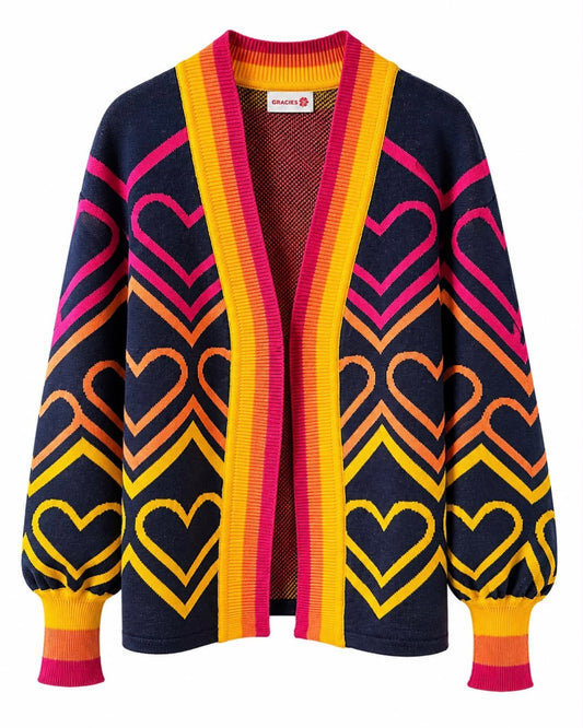 Sweater Navy Hearts