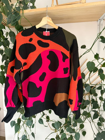 Sweater Animal Ondas Naranja