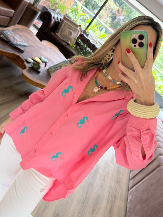 Camisa Caballitos de Mar Oversize