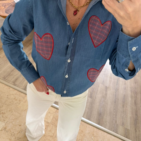 Camisa Índigo Hearts 