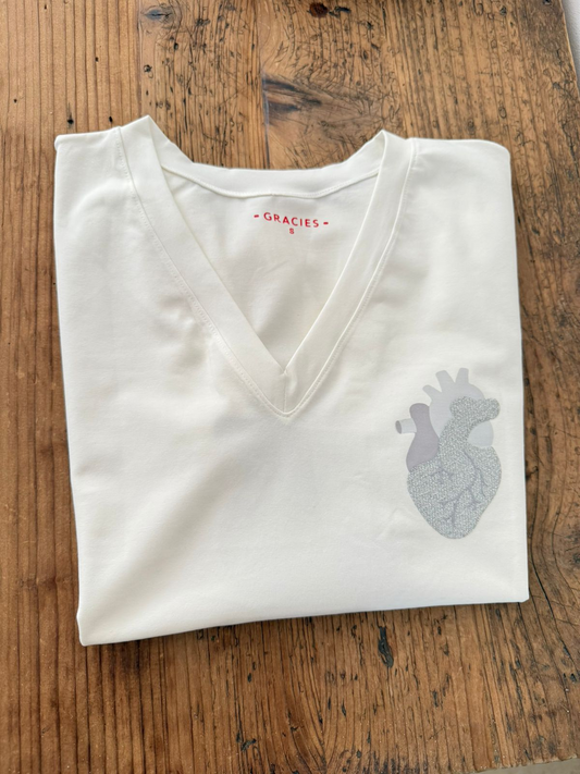 Camiseta Silver Loved Heart