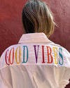 Camisa Oversize Good Vibes - Gracies