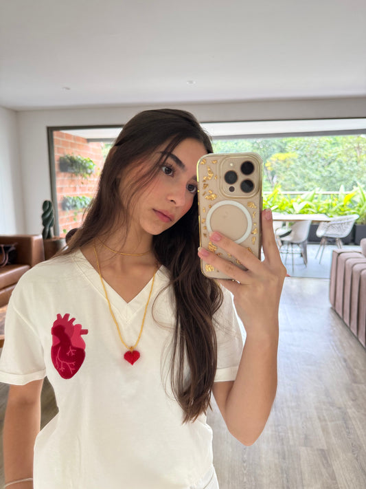 Collar corazón Rojo 