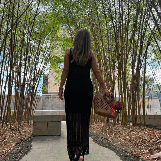 Vestido Negro Hilos (envío 3 días hábiles) 