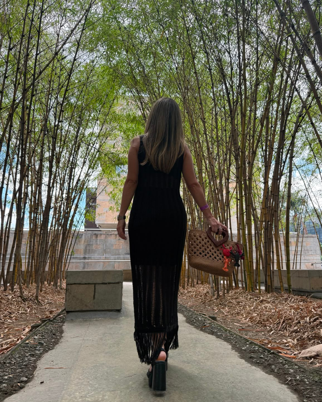 Vestido Negro Hilos (envío 3 días hábiles) 
