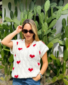Chaleco Marfil Corazones