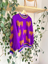 Sweater Llamas Morado