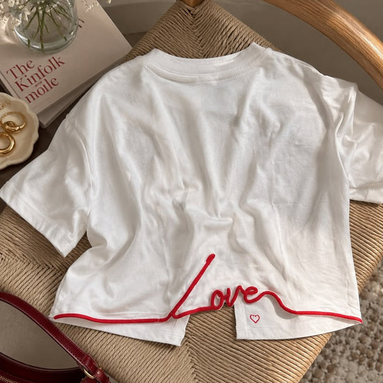 Camiseta Love Bordada 