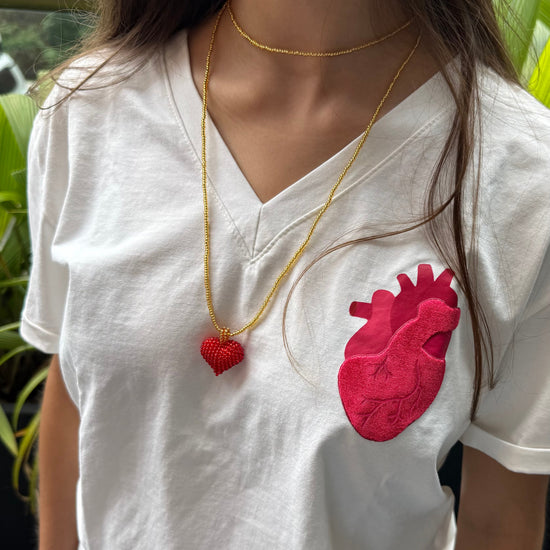Collar corazón Rojo 