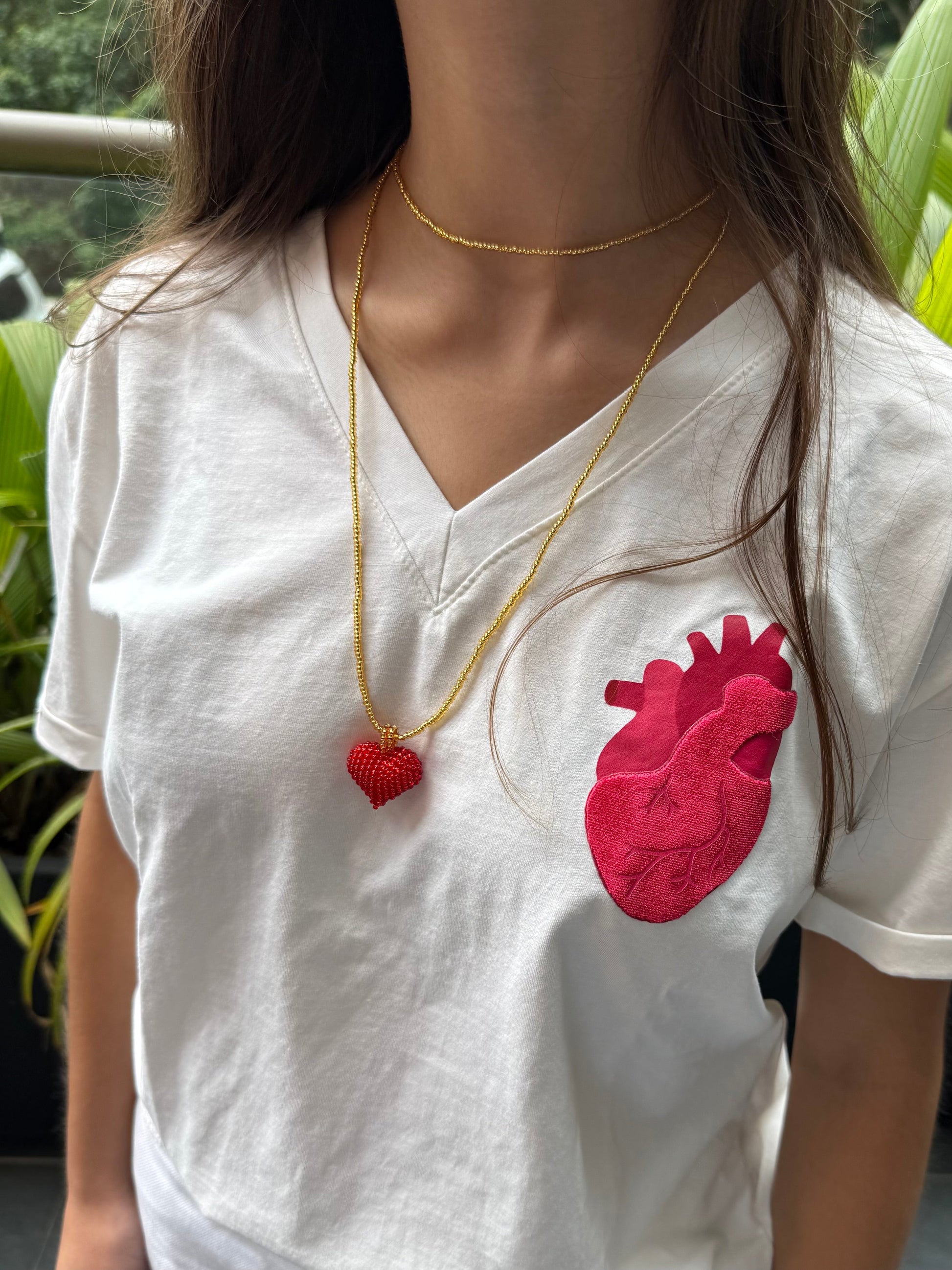 Collar corazón Rojo 