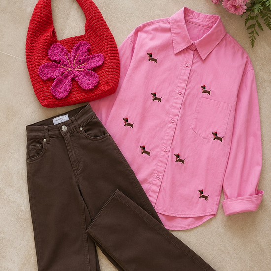 Camisa Oversize Perritos Salchicha 