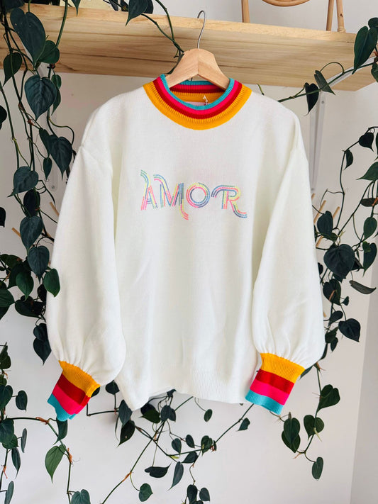 Sweater Amor Marfil