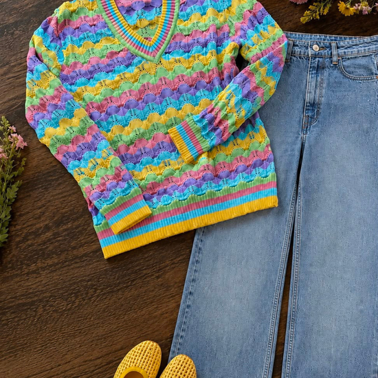 Sweater Calado Pasteles 