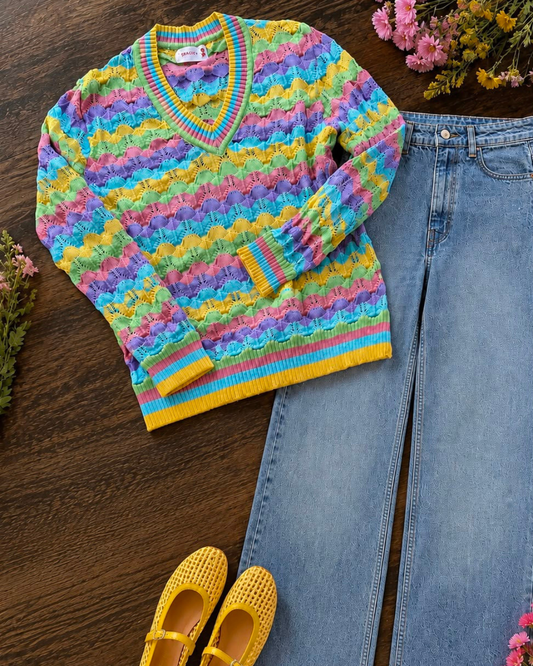 Sweater Calado Pasteles 