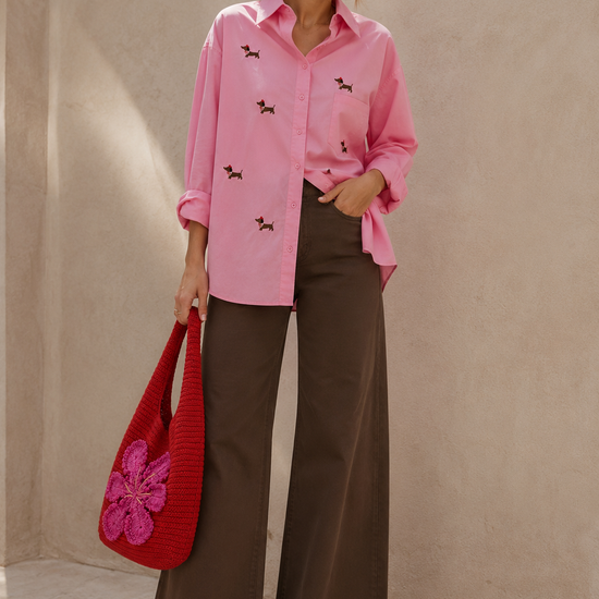 Camisa Oversize Perritos Salchicha 