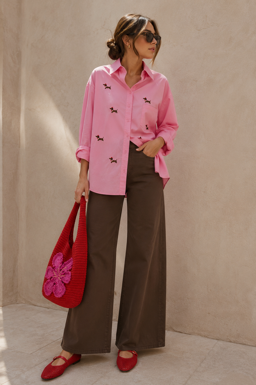 Camisa Oversize Perritos Salchicha 
